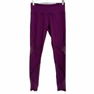 Victoria's Secret Sport Women's Maroon Mesh Inset Knockout Tights Size Small